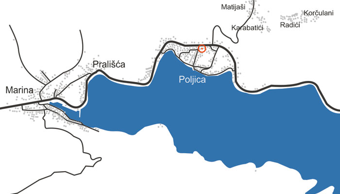 Location in Poljica